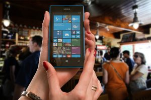 Menu de Nokia Lumia, développement du mobile sous windows phone