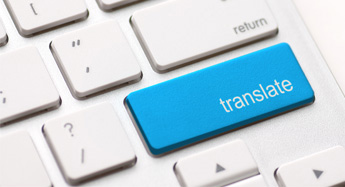 computer keyboard reading translate - translation management