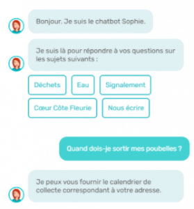 Sophie, the chatbot of la Communauté de Communes Coeur Côte Fleurie
