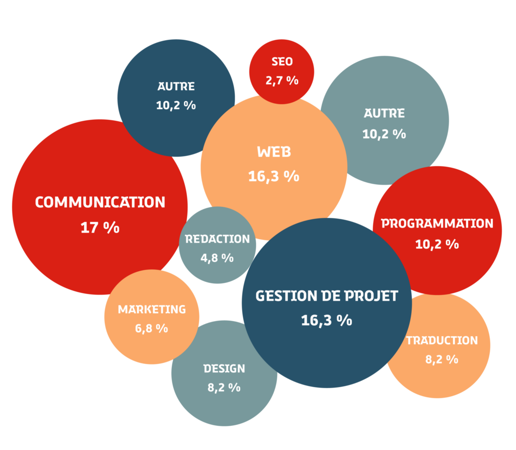 Les statistiques des métiers après le Master CAWEB